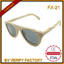 FX-21 naturels en gros à la main en bois lunettes de soleil